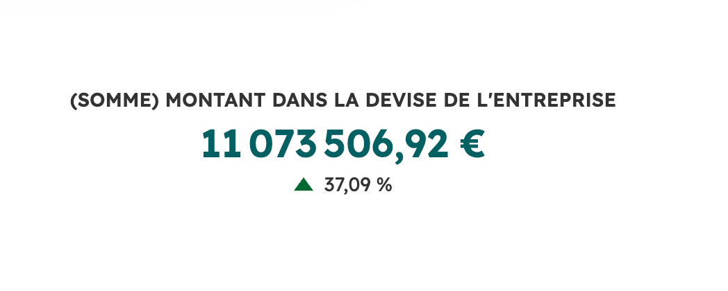 11 073 506,92 € de chiffre d'affaires généré, en hausse de 37,09 %